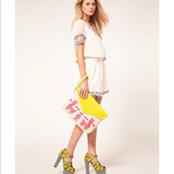 Asos Envelope Clutch with Leather Trim - Picture 3 of 6